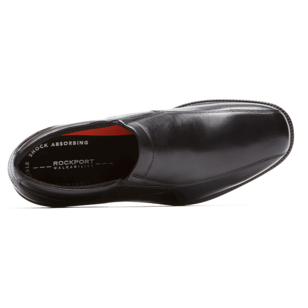 Rockport Slip-Ons Herre Svart - Charles Road - YWDB48752
